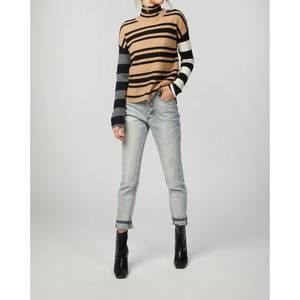 NAADAM hi-lo turtleneck pullover in camel